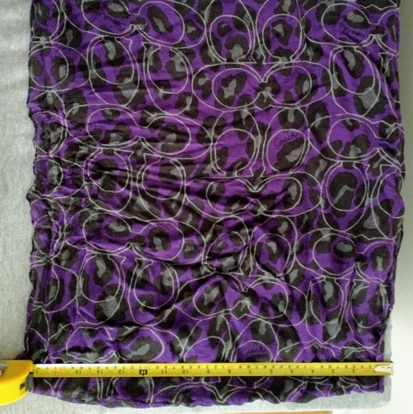 Purple Leopard Coach Print Infinity Scarf - Picture 4 of 5